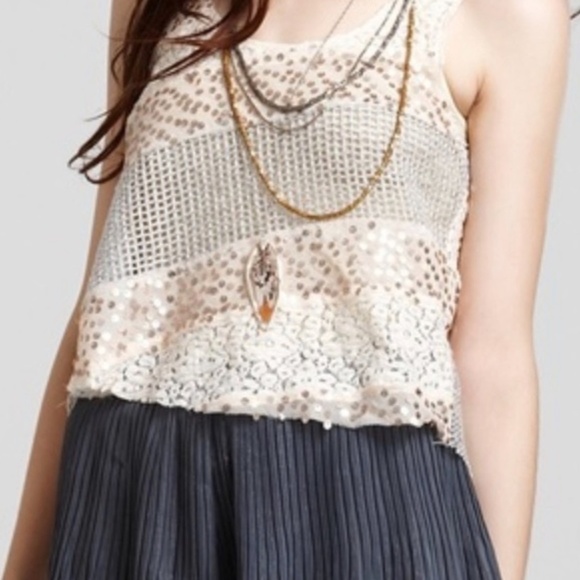 FP | Itsy Bitsy Glitzy Sequin Cropped Tank Top - Picture 2 of 16